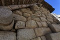 Inca house in the lost Inca city Machu Picchu in Peru - South America Royalty Free Stock Photo