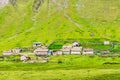 Houses on Vinicunca or Rainbow Mountain,Pitumarca, Peru