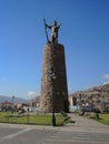 Inca monument in Cusco, Peru. Royalty Free Stock Photo