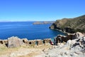 Inca ruins at the Isla del Sol island, in Titicaca Lake, Bolivia