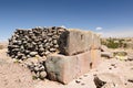 Inca ruins in Sillustani, Titicaca lake, Peru Royalty Free Stock Photo