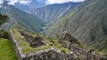 Inca ruins at Winay Wayna on the Inca Trail to Machu Picchu, Peru