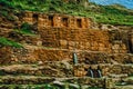 Inca stone ruins and fount at Tambomachay