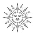 Sun of Inca graphic sign