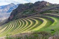 The Inca terraces at Pisac, Peru.