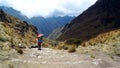 Inca Trail in Andes Mountains of Peru