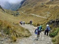 Inca trail Cuzco mountain valley Royalty Free Stock Photo