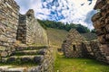 Inca Trail, Peru - August 03, 2017: Ancient ruins of Winay Wayna on the Inca Trail, Peru Royalty Free Stock Photo