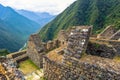 Inca Trail, Peru - August 03, 2017: Ancient ruins of Winay Wayna on the Inca Trail, Peru Royalty Free Stock Photo