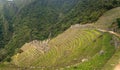 Inca Trail, Peru - August 03, 2017: Ancient ruins of Winay Wayna on the Inca Trail, Peru Royalty Free Stock Photo