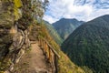 Inca Trail, Peru - August 03, 2017: Wild landscape of the Inca T Royalty Free Stock Photo