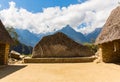 Inca Wall in Machu Picchu, Peru, South America. Example of polygonal masonry. The famous 32 angles stone Royalty Free Stock Photo