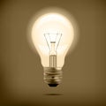 Incandescent electric lamp in vector format Royalty Free Stock Photo