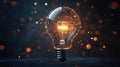incandescent emitting lightbulb Royalty Free Stock Photo
