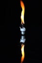 Incandescent Flaming Light Bulb Royalty Free Stock Photo