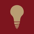 The incandescent lamp icon. Lamp and bulb, lightbulb, filament lamp, glow-lamp, light bulb symbol.UI. Web. Logo. Sign