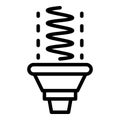 Incandescent lamp icon, outline style