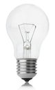 Incandescent lamp on white Royalty Free Stock Photo