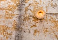Incandescent light bulb on old wall Royalty Free Stock Photo