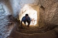 Inside of incegiz cave in Catalca,Istanbul,Turkey. Royalty Free Stock Photo