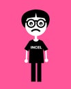 Incel - involuntary celibate guy Royalty Free Stock Photo