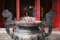 Incence burner in Ngoc Son temple, Hanoi Royalty Free Stock Photo