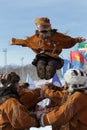 Incendiary dance of indigenous inhabitants of Kamchatka Peninsula Royalty Free Stock Photo