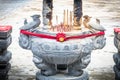 Incense Altar at a Chinese Shrine Royalty Free Stock Photo