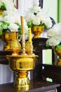 The Incense altar worshiping, n saluting ritual worship or prayers i