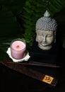 Incense, Buddha and candle Royalty Free Stock Photo