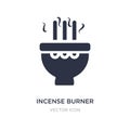 incense burner icon on white background. Simple element illustration from Religion concept