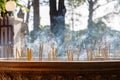 Incense burner in the shrine of Preah Ang Chek Preah Ang Chorm, Siem Reap, Cambodia, Asia