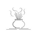 incense burner. Vector illustration decorative design Royalty Free Stock Photo