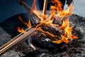 Incense burning at temple, Shanghai - China Royalty Free Stock Photo