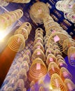 Incense Coils in Chinese Temple Decoration Concept