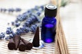 Incense cones and aromatherapy oil Royalty Free Stock Photo