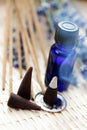 Incense cones and aromatherapy oil Royalty Free Stock Photo