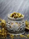 Incense with herbs and tree resins Royalty Free Stock Photo