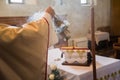 Incense during Mass Royalty Free Stock Photo