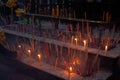 Incense offerings in a temple in Thailand