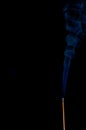 incense and smoke close-up on a black background Royalty Free Stock Photo