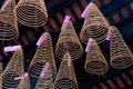 Incense Spirals hanging in the Thien Hau Temple of Cho Lon Chinatown, district 5, Saigon, Ho Chi Minh City, Vietnam