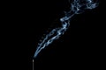 Incense stick with smoke on black background Royalty Free Stock Photo