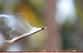 Incense stick and smoke from incense burning. Beautiful smoke. B Royalty Free Stock Photo