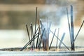 Incense sticks fire background