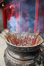 Incense sticks temple - Hanoi Vietnam Royalty Free Stock Photo