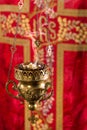 Incense in thurible Royalty Free Stock Photo