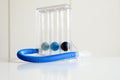 Incentivespirometer or three ball on table for stimulate lung,Selective focus Royalty Free Stock Photo