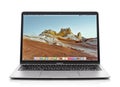 13-inch Apple MacBook Air Late with new M1 Apple Silicon processor Royalty Free Stock Photo