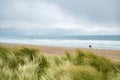 Inch beach, wonderful 5km long stretch of sand and dunes, popular for surfing, swimming and fishing, located on the Dingle Royalty Free Stock Photo